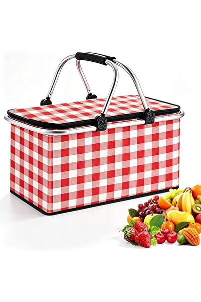 XICEN Picnic Basket, Large Capacity Waterproof Cooler Tote with Lid & Handle,...