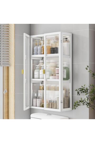 MANYUK 3 Tier Wall Mounted Bathroom Storage Cabinet, Medicine Organizer Shelf...