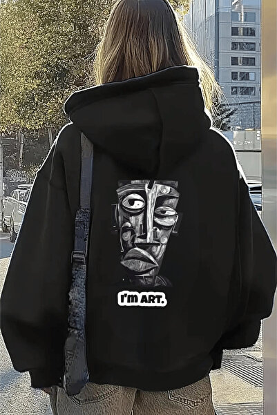 K KOZZ STYLE Unisex Ανδρικό Γυναικείο xIamARTx Σχεδιασμένο Βαμβακερό Φούτερ μ...