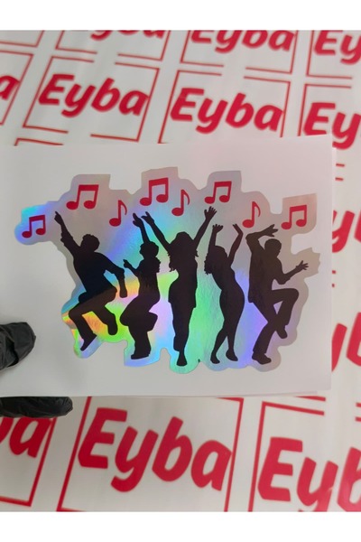 EYBA STİCKER Music Party Model Hologram 18 cm 1 Piece