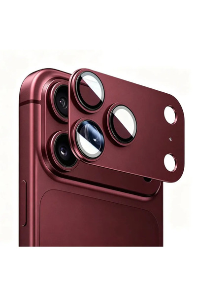 Lunex Case iPhone 18 Pro Max Safir Kamera Adası + Lens Koruma Tam Kaplama Met...