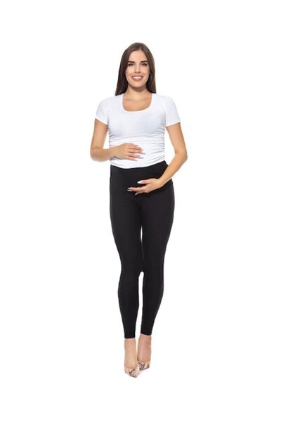 OEM Colanți de maternitate, 95% bumbac, Cristina, negru M