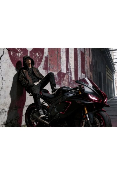 OEM Poster Dark Rider Portrait Motorcycle, 61x90 cm, poster3964