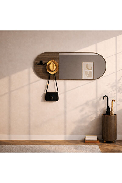 Marktna Modern mirror with clothes hangers