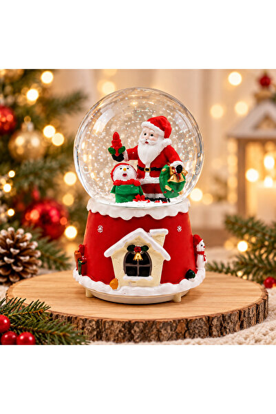 Sense Yılbaşı Noel Orta Boy Işıklı Sesli Kar Küresi