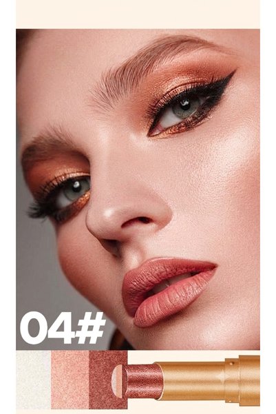 Zeonella Beauty 3 Color Gradient Long-Lasting Eyeshadow Stick Color No 4