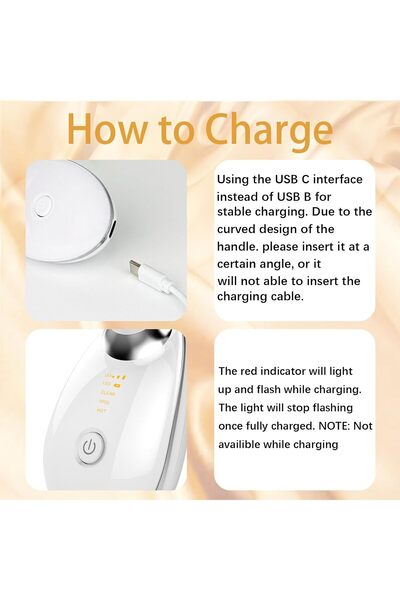 genric Neck Face Device, 3 in 1 Portable Face Sculpting Tool, Three Modes Facial Skin Care Tool, White