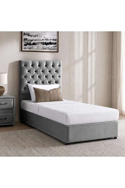 PAN HOME THALASSA SINGLE BED 90X200 CM - GREY