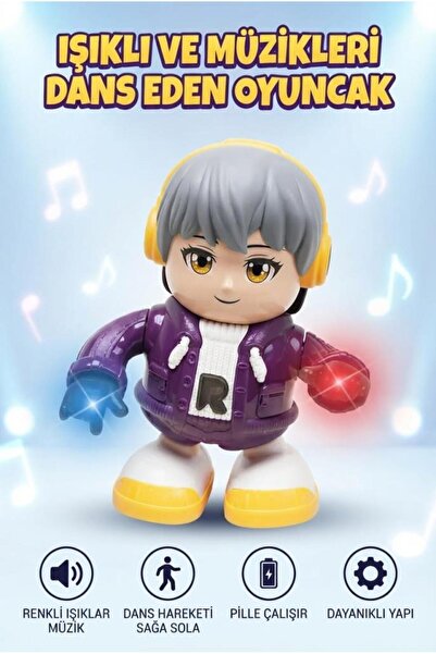 Tıfıl Toys Dans Eden Robot Işıklı Ve Sesli Sallanan Bedenli DJ Eğitici Eğlenc...
