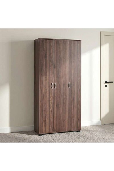 PAN HOME CLARENSLE SHOE RACK 44 PAIRS WITH 3 DOOR - WALNUT