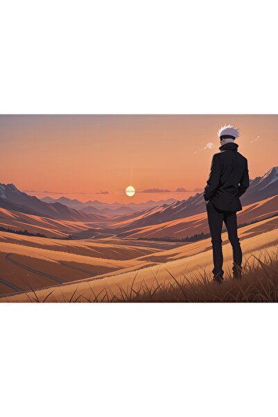 OEM Poster Satoru Gojo 4k Sunset, 61x90 cm, poster3866