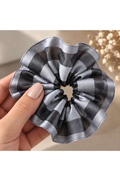 YoldaBebekVar Ribbon Detailed Taffeta and Tulle Large Scrunchie Hair Tie – 14 cm