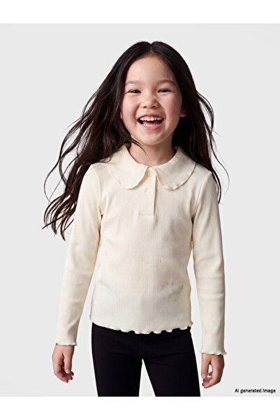 LC Waikiki Baby Collar Ribbed Girl's T-Shirt