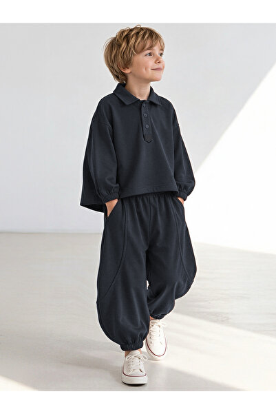 Catz Kids Boy's Tracksuit Set Modal Anthracite Elf Model