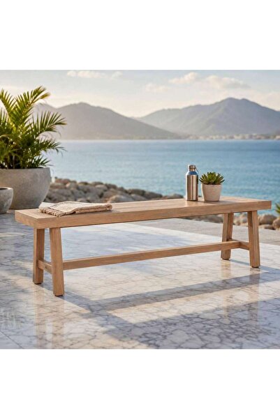 PAN HOME MRIDU OUTDOOR BENCH - WOODEN - BEIGE