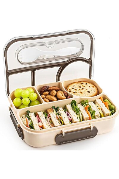 Tazweeq Bento Box Adult, Lunch Box, 4-Compartment Lunch Containers, Drop-Proo...