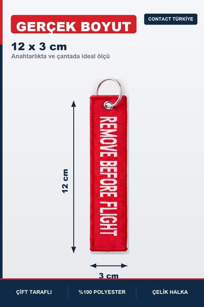 Contact Türkiye Remove before Flight Aviator Keychain Double Sided Embroidery Motor and Car Keychain