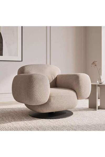 PAN HOME MOLDED-FOAM LOUNGE CHAIR - GREY