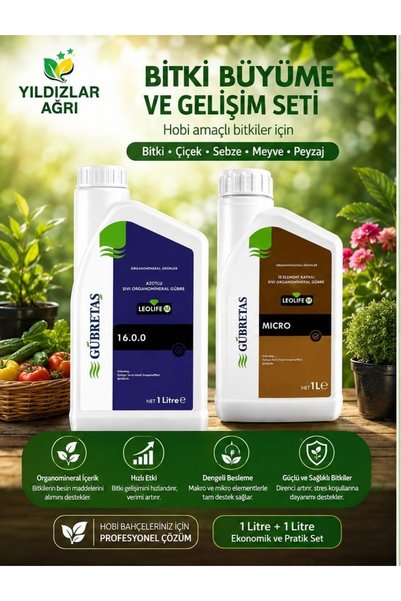 GÜBRETAŞ Bitki Hızlı Gelişim Seti (Leolife-M 16.0.0 + Leolife-M MİCRO)