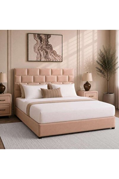 PAN HOME AETHER QUEEN BED 160X200 CM - GOLD
