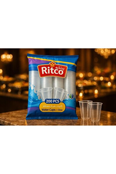 RITCO كرتون كاس مياه بلاستيك شنطة شفاف (2000 كاس/كرتونة)