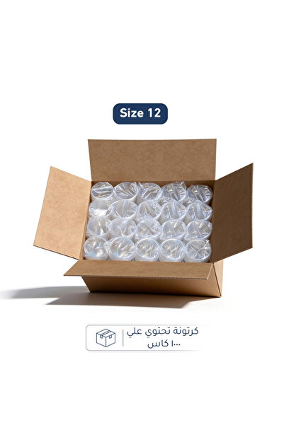 RITCO كرتون كاس عصير مقاس 12 بالغطاء (1000 كاس/كرتونة)