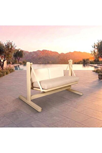 PAN HOME MAJESTIC OASIS OUTDOOR SWING - LIGHT SAND