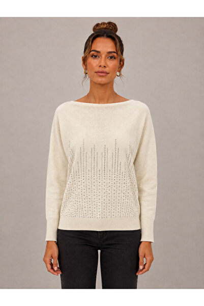 Okçu Triko Women's Round Neck Textured Knitwear Sweater 27K12008-16