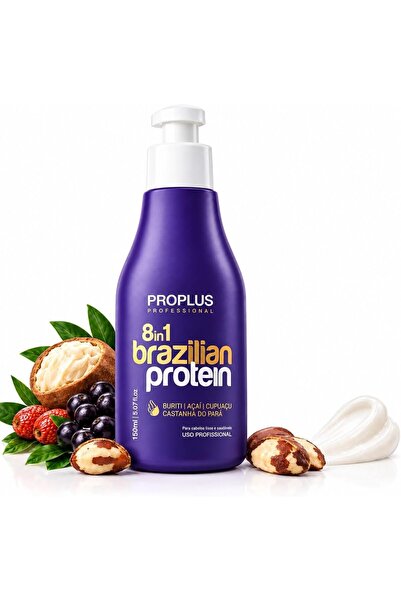 Pro Plus Professional بروتين برازيلي احترافي لفرد الشعر 8 في 1، 150 مل، مع ال...