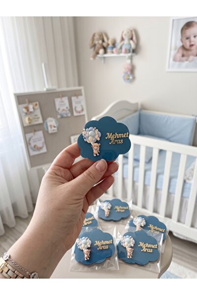 NaturessCo Cloud Baby Magnet with Balloon Teddy Bear Figure, Birth, Mawlid, B...