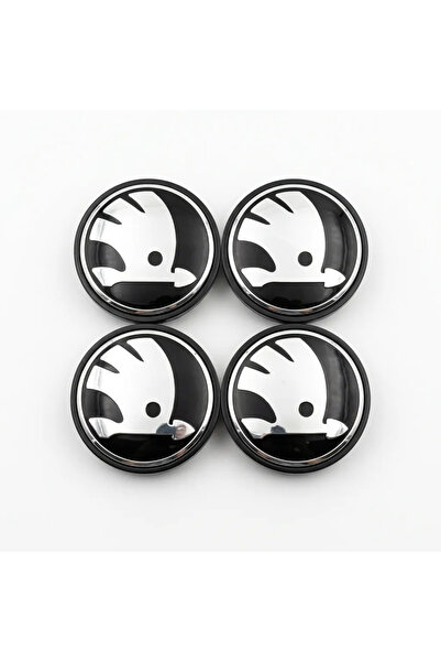 Camel Skoda 55 mm Jant Göbek Kapağı 4’lü Set – 52 mm Tırnak – Octavia Fabia R...