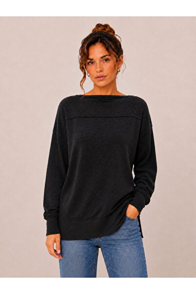 Okçu Triko Women's Boat Neck Textured Knitwear Sweater 27K12317-99