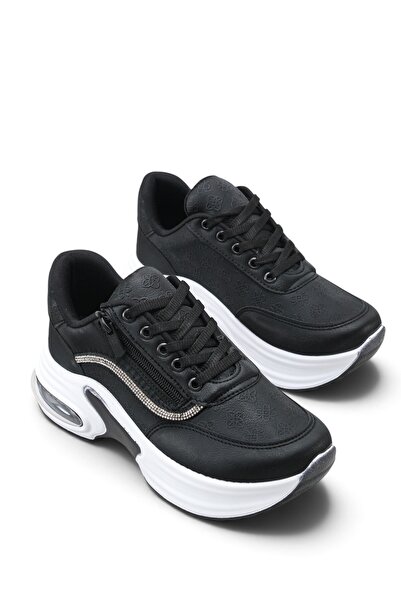 Riccon Vela Pia Kadın Sneaker 00121511 Siyah Beyaz Cilt