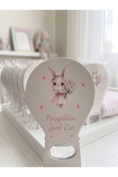 NaturessCo Rabbit Patterned Balloon Opener Magnet, Birth, Mawlid, Birthday Gi...