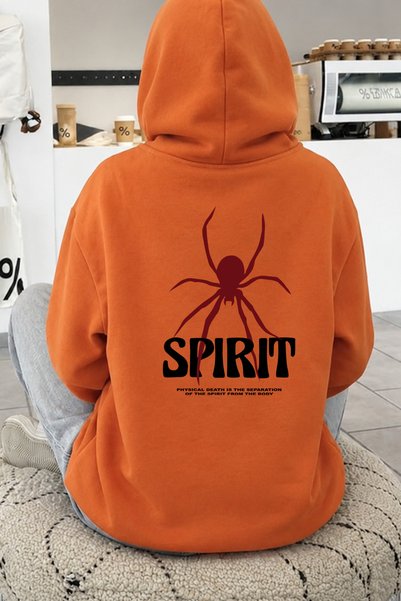 trendypassion Unisex Spirit Printed Oversize Hoodie Hooded Sweatshirt