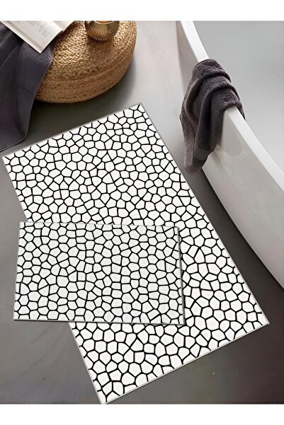 Ardizayn Stones, Non-Slip, Non-Shedding Base, 2-Piece Bathroom Rug (60X100 - ...