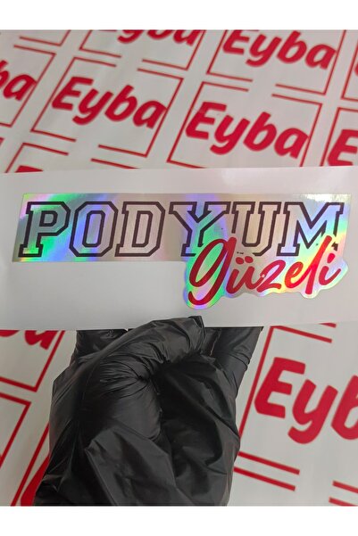 EYBA STİCKER Color Printing Sticker on Hologram with Written Text "Catwalk Be...