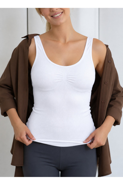 MİSTİRİK Bargemon Model Firming and Lifting Blouse Seamless Model Knitted Pro...