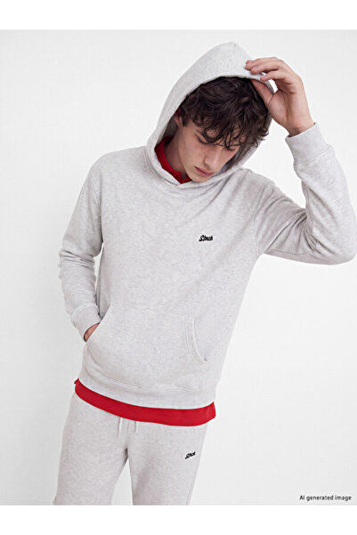 LC Waikiki Hooded Embroidered Men's Hoodie