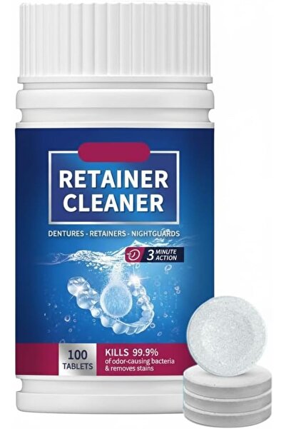NALACAL 100PCS Retainer Cleaning Tablets, Denture Cleaning Tablets, Removes O...