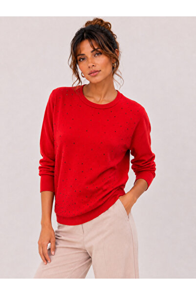 Okçu Triko Women's V-Neck Knitwear Sweater 27K12302-10