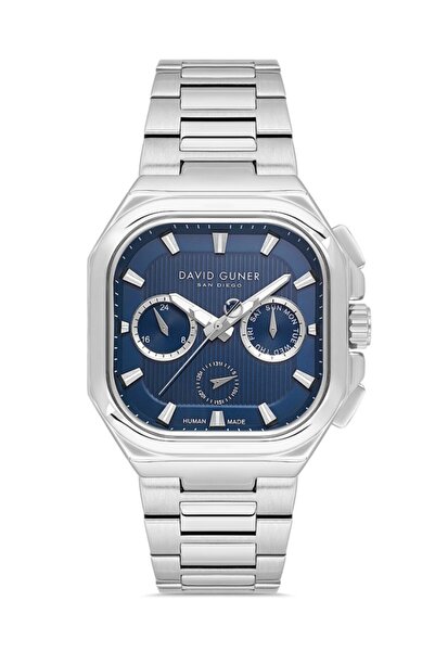 DAVID GUNER Dg-9097Ga-A3 Multifunction Steel Cord Navy Blue Color Men's Wrist...