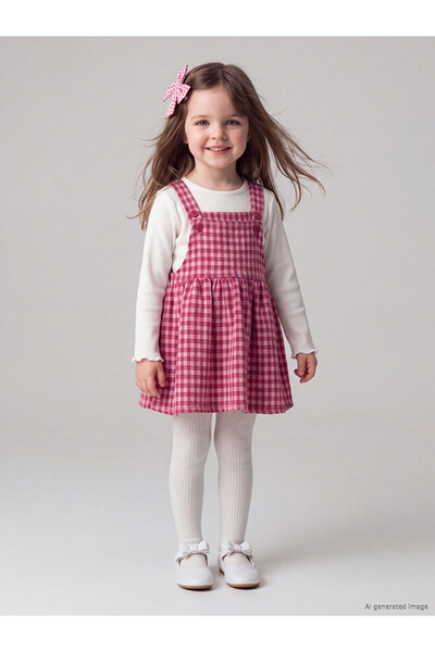 LC Waikiki Sparkling Choices from Shining Store Checkered Embroidered Baby Gi...