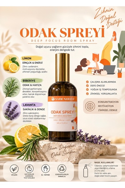 Odaklanma Spreyi - Deep Focus Room Spray