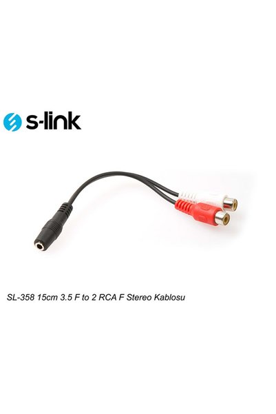 Midcom S-link SL-358 15cm 3.5 F to 2 RCA F Stereo Kablosu