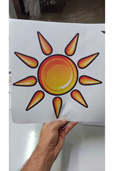 EYBA STİCKER Caravan Color Print Sun 30X30 cm 1 Piece