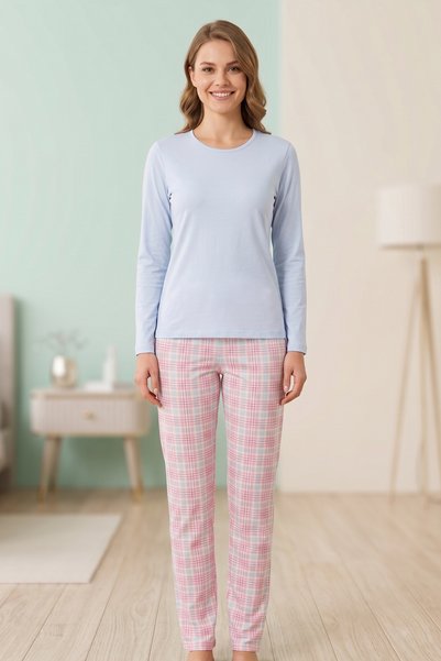 Koza soft Sandy Women's Cotton Long Sleeve Pajama Set