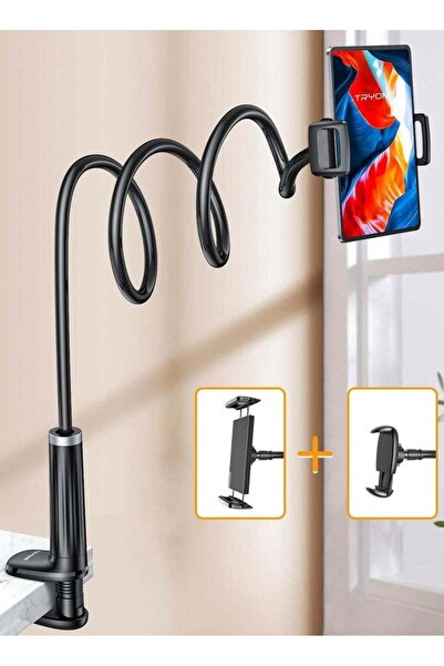 ELFSA 360° Rotating Tablet Phone Holder Spiral Base Lazy Stand Mobile Phone T...