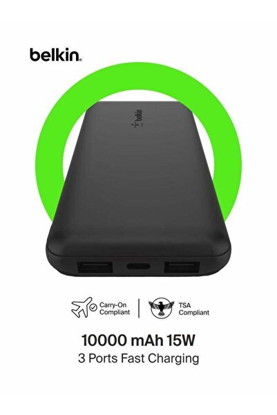 Belkin 10000mAh portable power bank, 10K USB-C portable charger with 1 USB-C ...