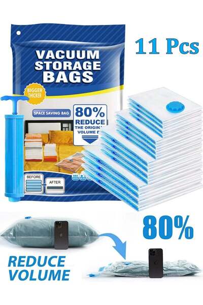 Generic Vacuum Space Saver Bags, 10 Pcs Vacuum Storage Bags with 1 Pcs Hand A...